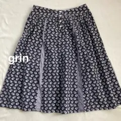 grin グリン　総柄　花柄　フレアスカート　切り替えのサムネイル