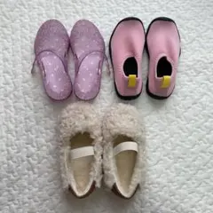 新品未使用と美品の３点セット　女の子　靴　15cm