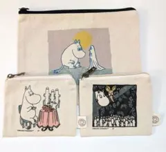 ムーミン　MOOMIN SHOP　フラットポーチ　ミニポーチ　３点