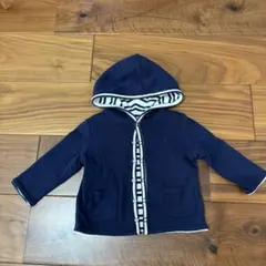 ラルフローレン　ネイビー フード付き カーディガン