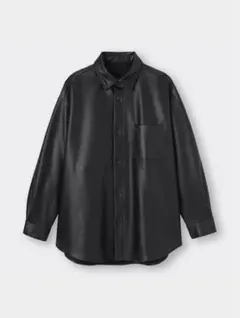 フェイクレザーオーバーシャツ　Mサイズ