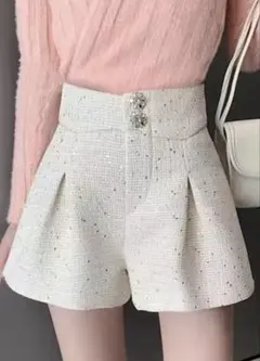 ツイード ショートパンツ ホワイト