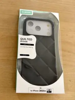 ◎新品 iPhone17Pro用 キルティングケース ブラック エレコムのサムネイル