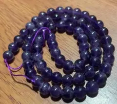 アメジスト（濃い）丸玉ビーズ 6mm A（1連約40cm）