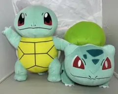 ［タグ付き］ポケモン めちゃでかぬいぐるみ　フシギダネ　ゼニガメ　２点