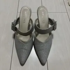 Elvis Luce シルバー ラメ パンプス ビジューバックルのサムネイル
