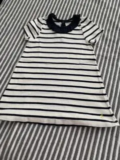 美品プチバトー女の子ボーダーマリンワンピース24m2歳3歳