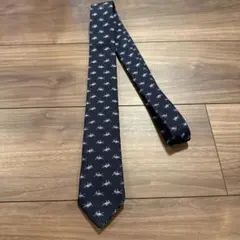 Salvatore Ferragamo ネクタイ 昆虫柄 ネイビー