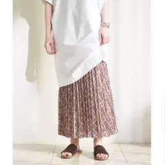 ガリャルダガランテ チェック プリーツロングスカート