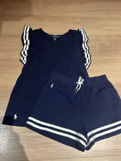 ポロラルフローレン　セットアップ　紺　フリル　8-10 130 140