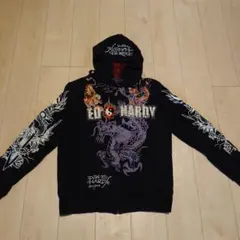 エド・ハーディーパーカー★Lサイズ★ 龍虎ラインストーン加工のサムネイル