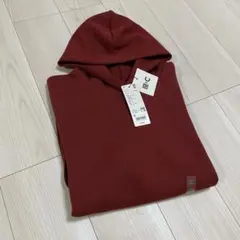 新品タグ付き　UNIQLO C スウェットオーバーサイズプルパーカ　XL レッド