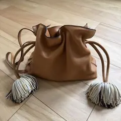 極美品 ロエベ フラメンコ クラッチ ミニ ウォームデザート 茶 2WAY 極美品 ロエベ フラメンコ クラッチ ミニ ウォームデザート 茶 2WAY