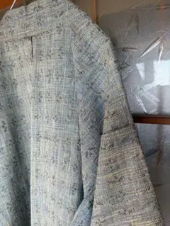羽織 薄灰青緑 レトロ 和モダン