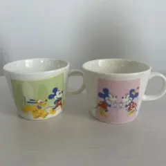 Disney ミッキーマウス マグカップ 2個セット　大きめ　スープマグ