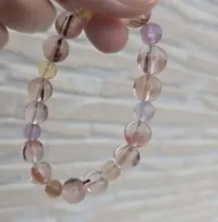 ピンクサゲニティッククォーツ&フローライトブレスレット♡