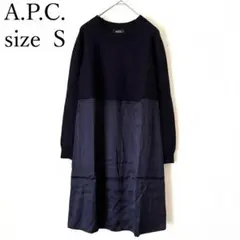【未使用】 A.P.C 長袖ワンピース 膝丈 ウエストリボン 金ボタン 紺 楽天市場】アーペーセー（ワンピース｜レディースファッション