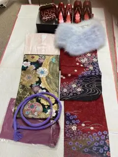 振袖着物フルセット　赤