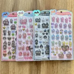 正規品 新品 うるちゅるポップシール ４枚セット モンチッチ うるちゅる シール