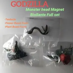 未開封 ゴジラ モンスター ヘッド マグネット ビオランテ 3種 フルセット