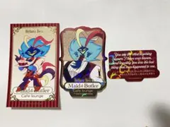 ヘルヴァボス アニメイトカフェ　アニカフェ　箔押しカード、ステッカー　オジーのサムネイル