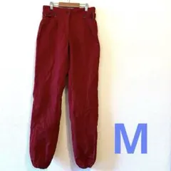 薄中綿入り ワークパンツ ジョガーパンツ レッド 176 S〜M相当