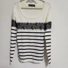 CECIL McBEE ストライプニットセーター　Mサイズ