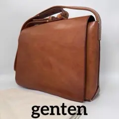 ✨状態良好✨ genten ゲンテン 本革 ヌメ革 ショルダーバッグ フラップのサムネイル