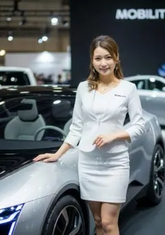 【AI作成写真L判サイズ】理想の彼女 モーターショー3