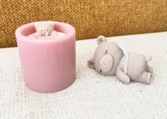 〈ハンドメイド〉くまのキャンドル　2個セット