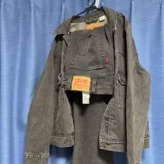値下げ⭕️セットアップLevi’sW38ブラックデニムGジャン上下セット