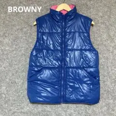 BROWNY青のノースリーブダウンベスト　リバーシブルのサムネイル