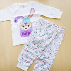 新品 女の子 七分 パジャマ 上下セット 90cm 薄手 寝巻き 未使用のサムネイル