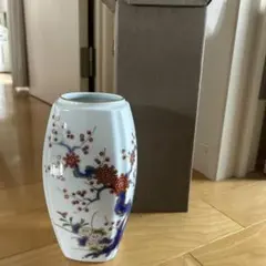 青と白の花瓶 花器 陶器　信楽焼　　花びん