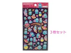 【HANGYODON 箔押しシール】宇宙テーマ　3枚セット　サンリオ
