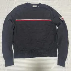 値下げ交渉歓迎 イタリア製 ウール100% ロシニョール ニット M ロゴ