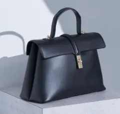 ひねり金具ワンハンドルバッグ/2WAY ブラック VIS