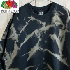 フルーツオブザルーム 古着　タイダイ　ブリーチ　スウェット 裏起毛　アメカジ