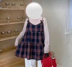 大きいサイズ　チェック柄　キャミソール