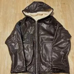 ボア×レザーリバーシブルブルゾン