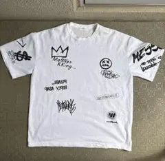 ストリート グラフィティプリント オーバーサイズTシャツ ホワイトのサムネイル