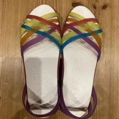 crocs クロックス ワラチュウ ウェッジサンダル マルチカラーW6 22cmのサムネイル