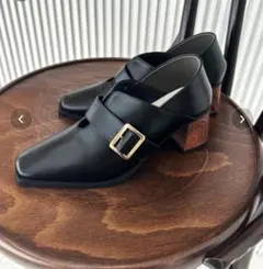 【オリエンタルトラフィック】ウッドヒール ベルトパンプス(サイズ26cm)