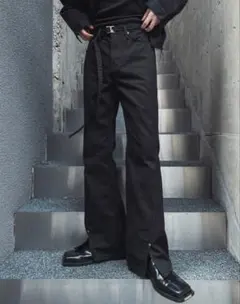 2plan キャンパーベルテッドスリットフレア 黒