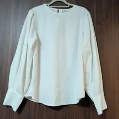 オペークドットクリップ　ブラウス　長袖　L