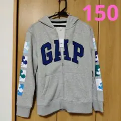 150 GAP ミッキーマウス グレー XL パーカー ジップアップ 裏起毛