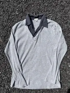 OLD UNIQLO フェイクレイヤード Vネック Y2K お兄系 V系 平成