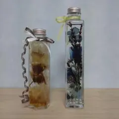 ハーバリウム 透明ガラスボトル