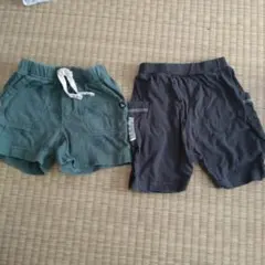 ベビー パンツ2枚セット グリーン グレー