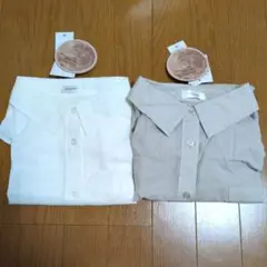 yumi　シアーシャツ 2色セット M